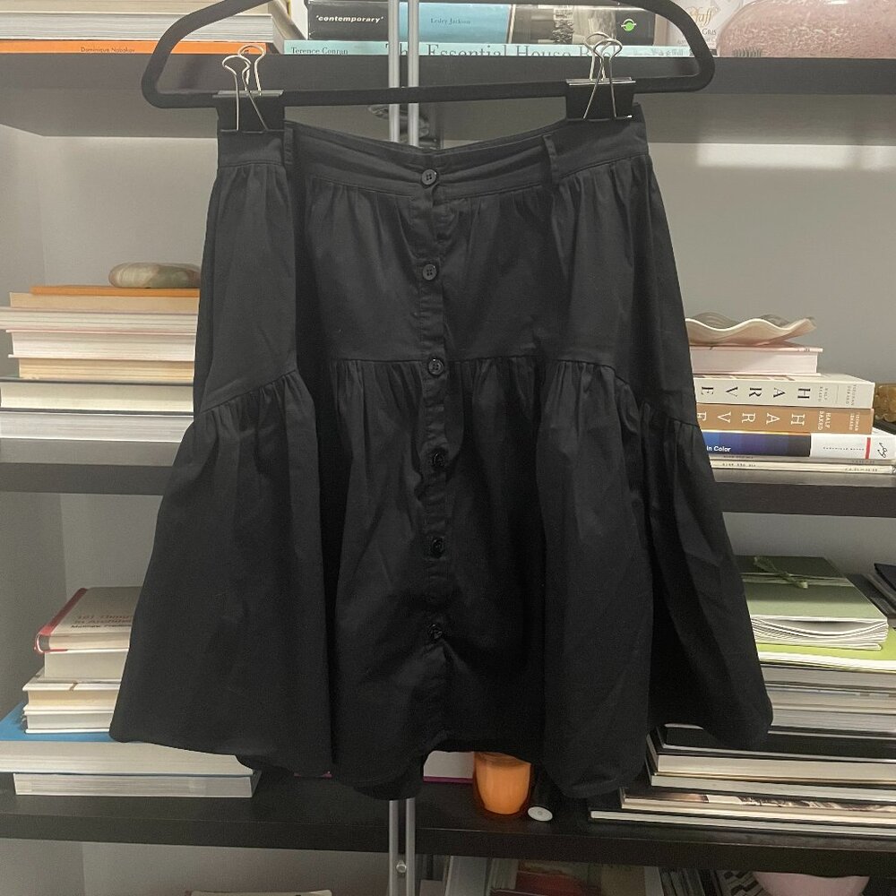 black western style button up skirt